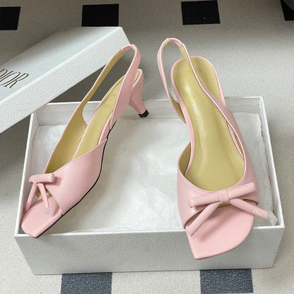 Dior Bow Heeled Slingback Sandal