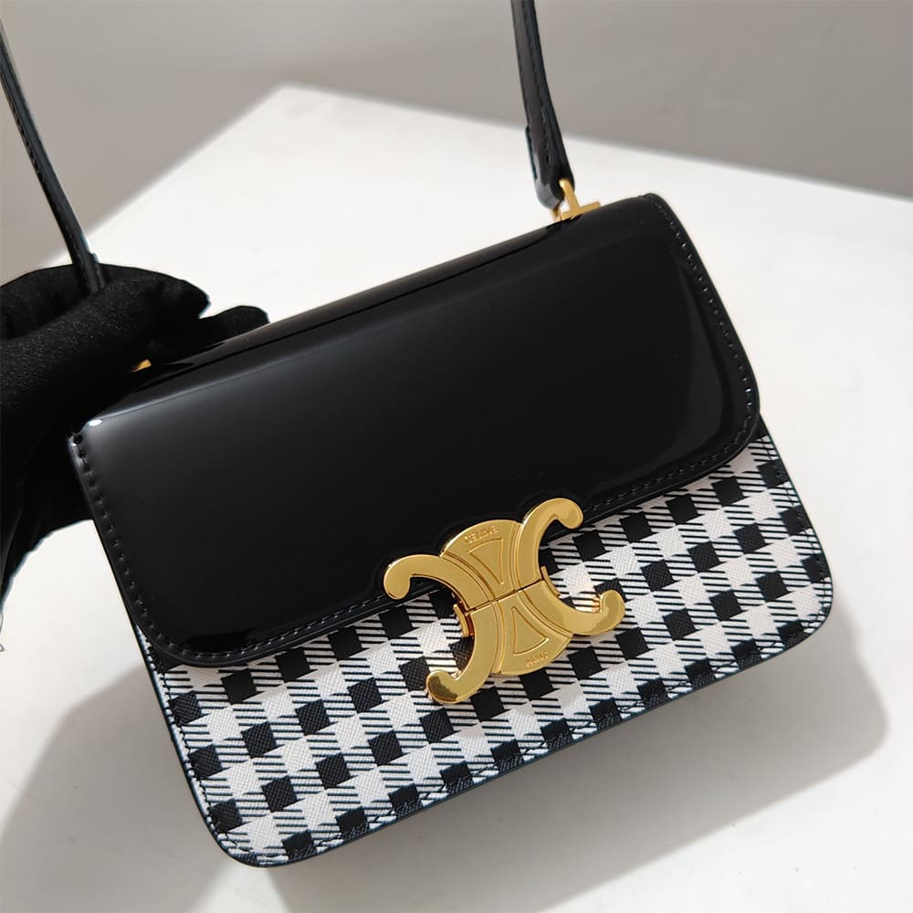CELINE TEEN GARANCE bag in PATENT CALFSKIN(HIGH-END GRADE)