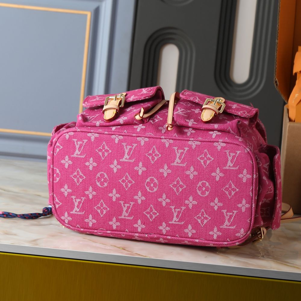 Louis Vuitton Montsouris Cargo Backpack Pink Denim 32Cm