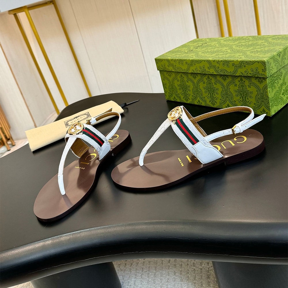 GUCCI Women’s Interlocking G Web sandal 282509