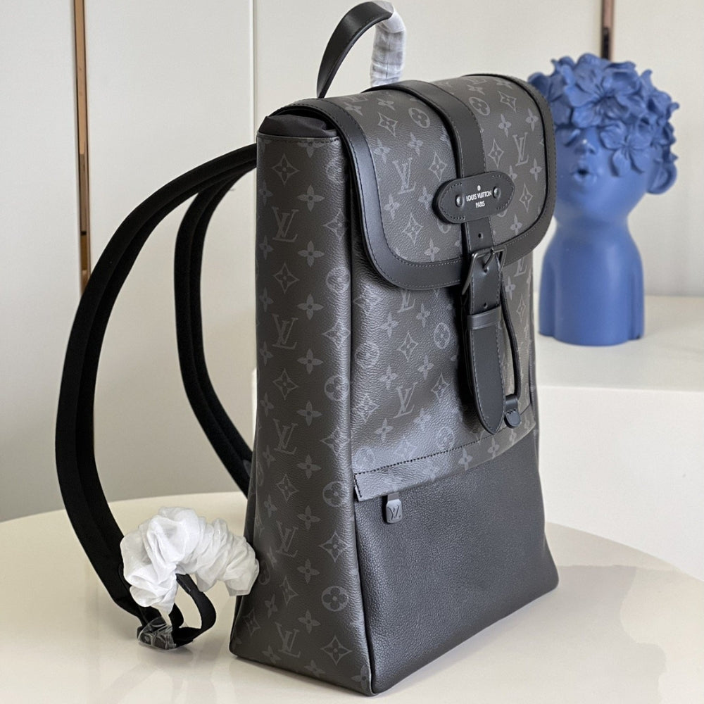 Louis Vuitton Saumur Backpack Monogram Eclipse Canvas 42Cm M45913