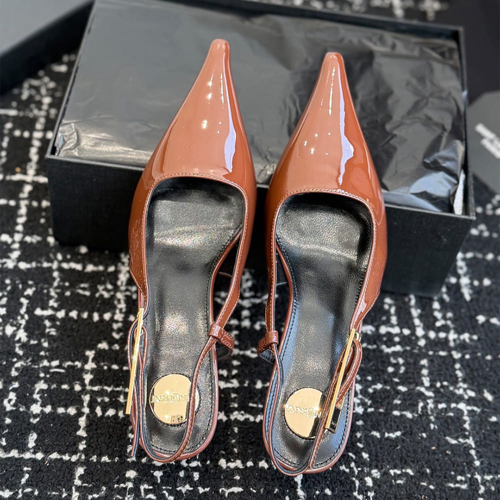YSL LEE slingback pumps in patent leather