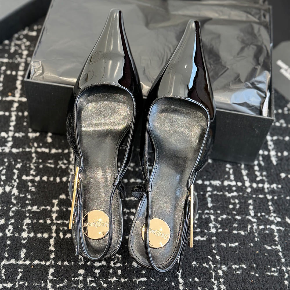 YSL LEE slingback pumps in patent leather