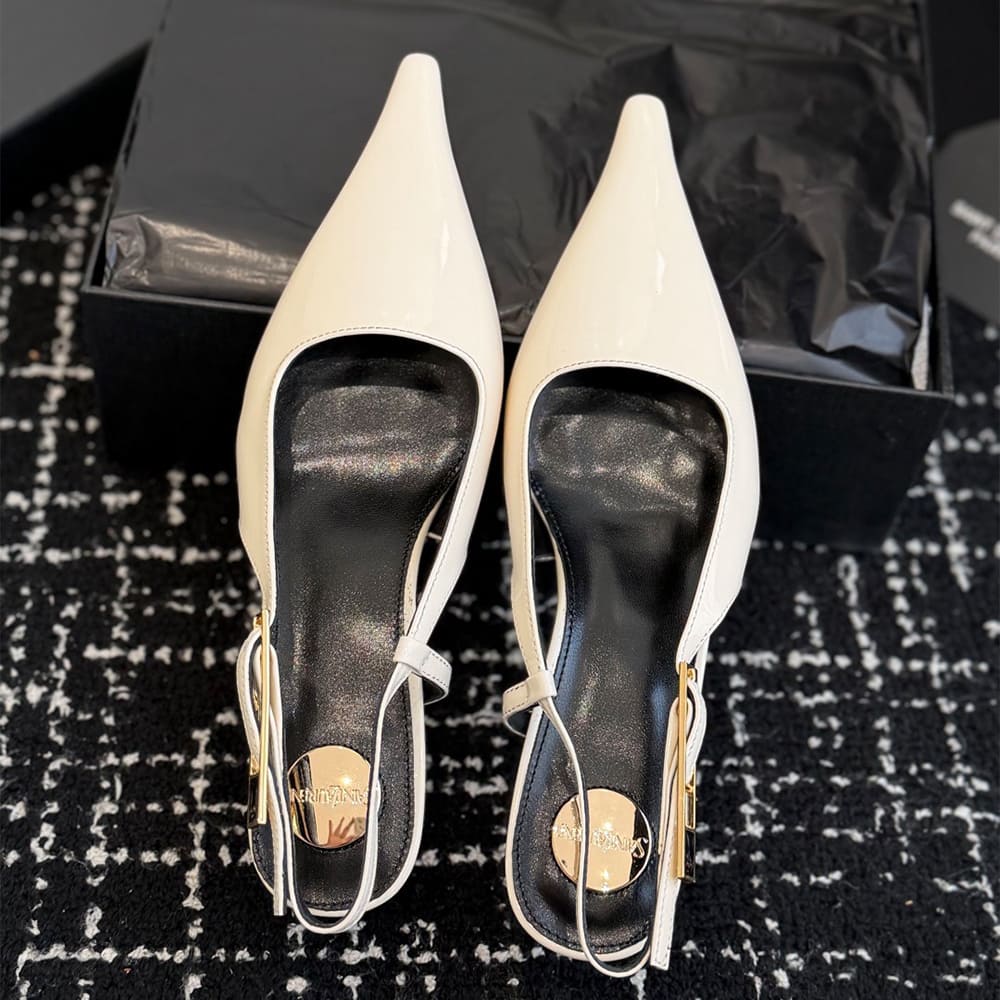 YSL LEE slingback pumps in patent leather