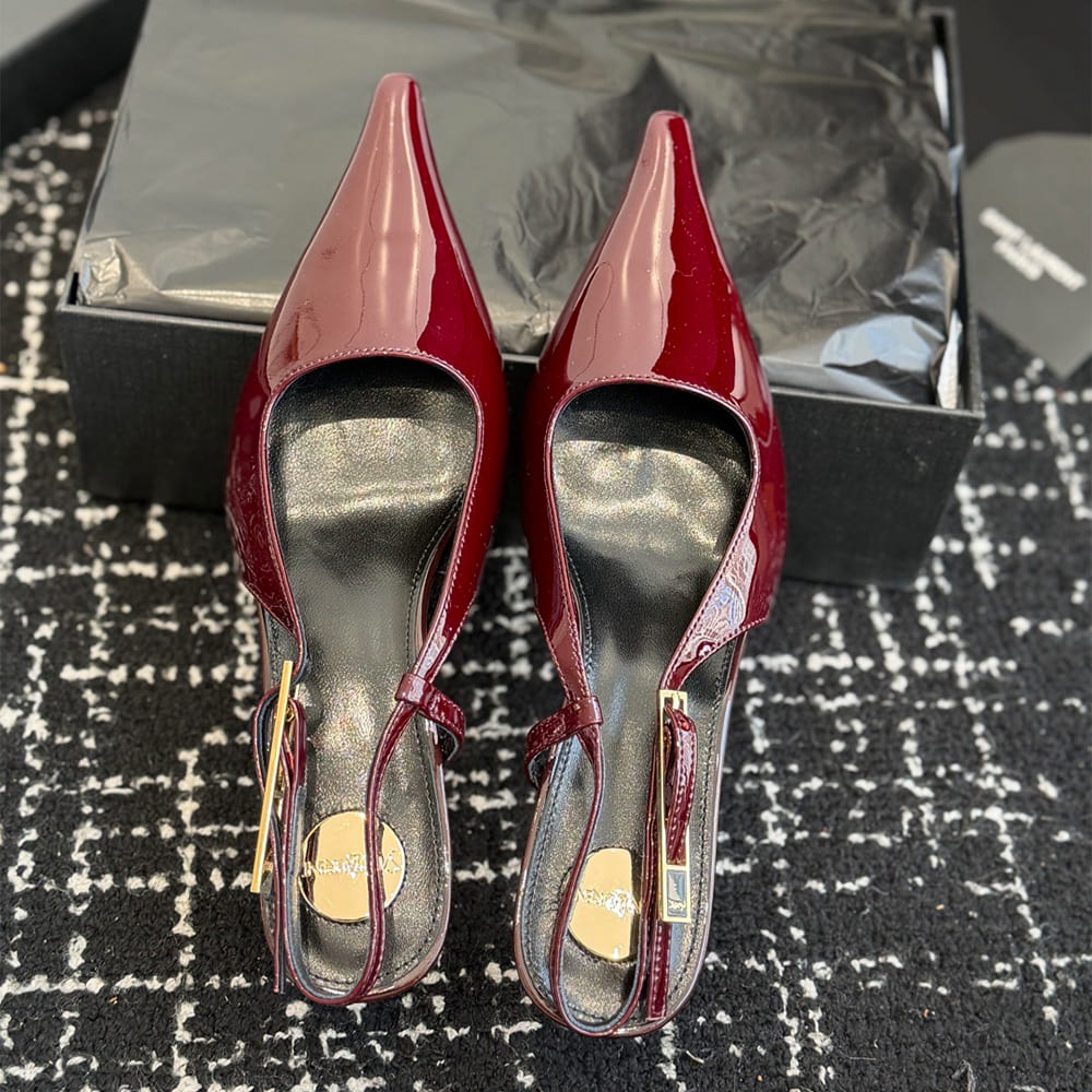 YSL LEE slingback pumps in patent leather