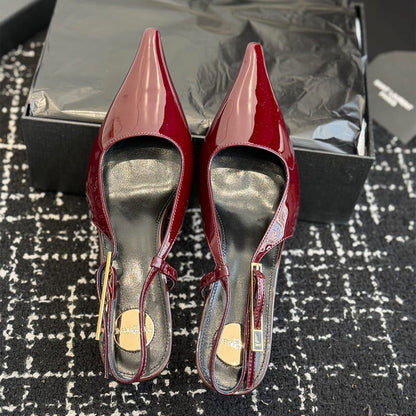 YSL LEE slingback pumps in patent leather