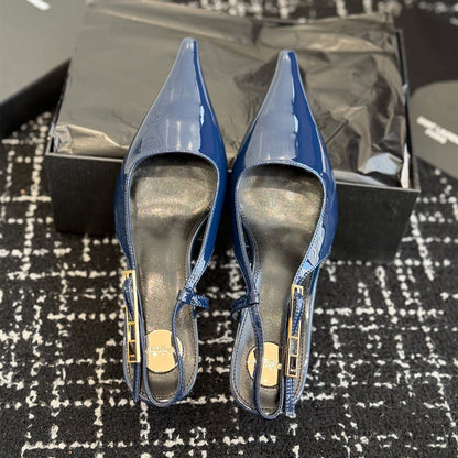 YSL LEE slingback pumps in patent leather