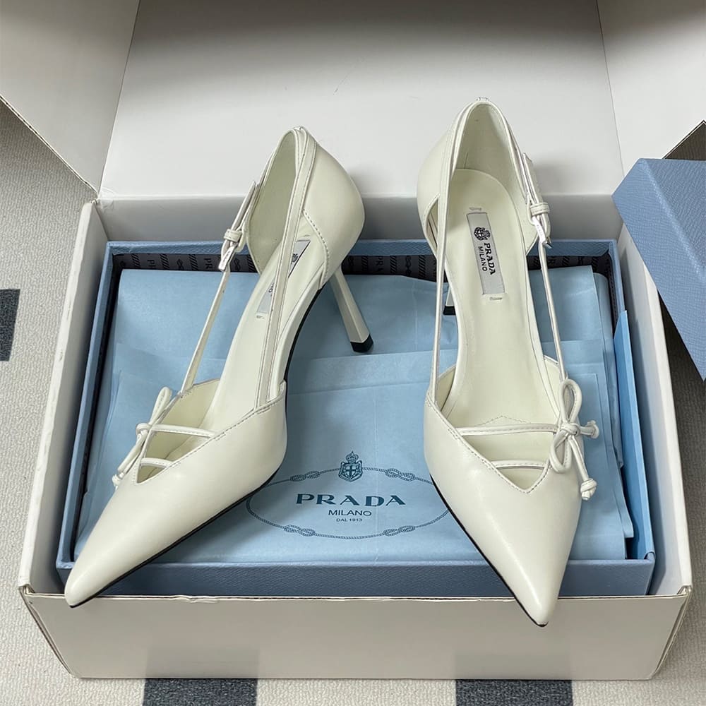 Prada Open-side leather pumps