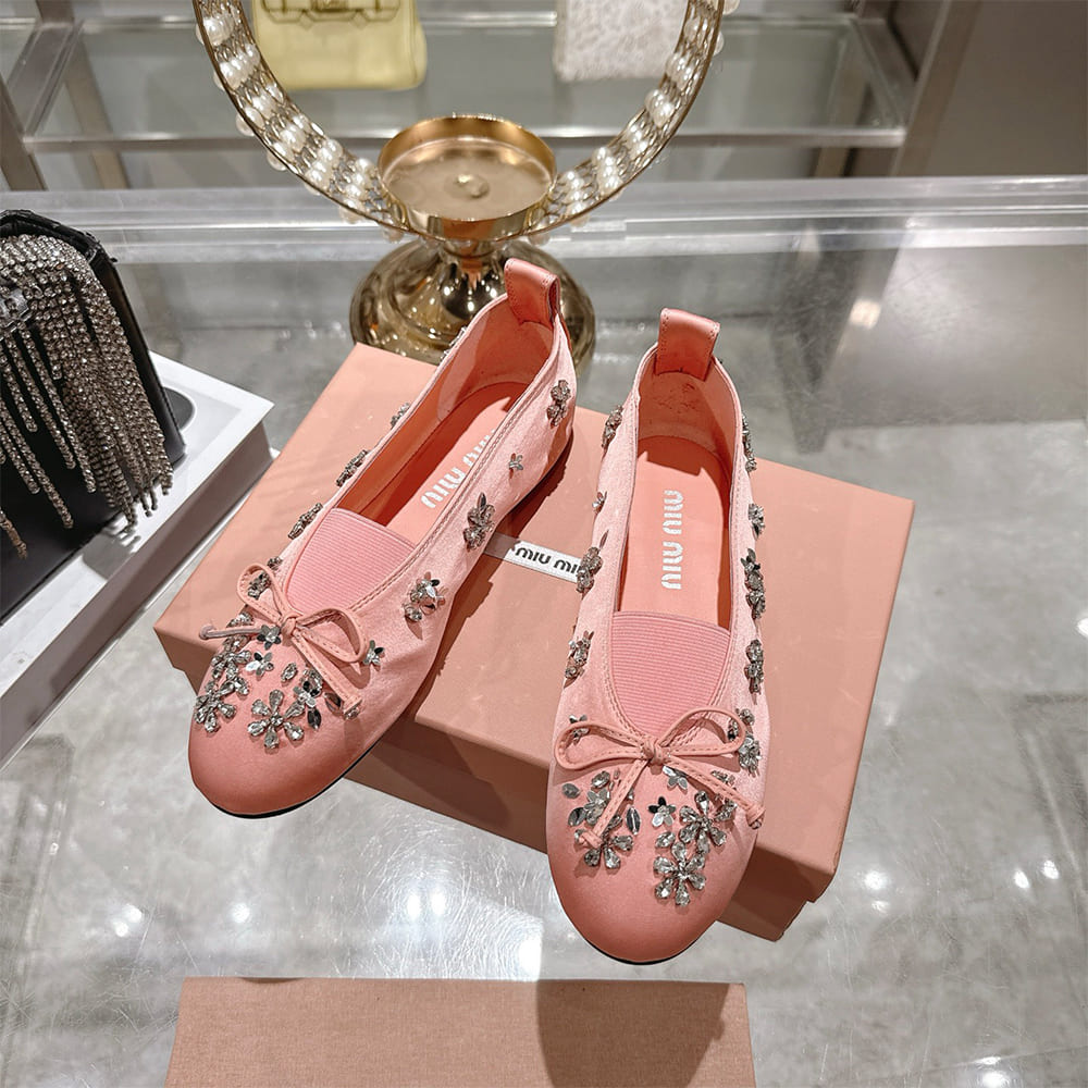 MIUMIU Satin ballerinas