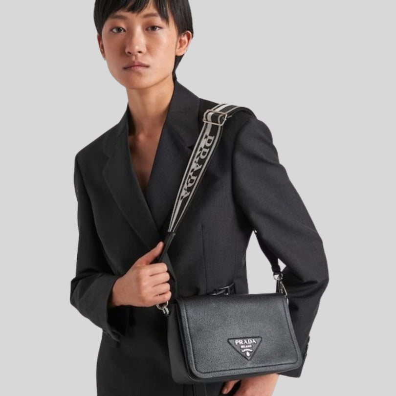 Prada Small Shoulder Bag In Black 23cm