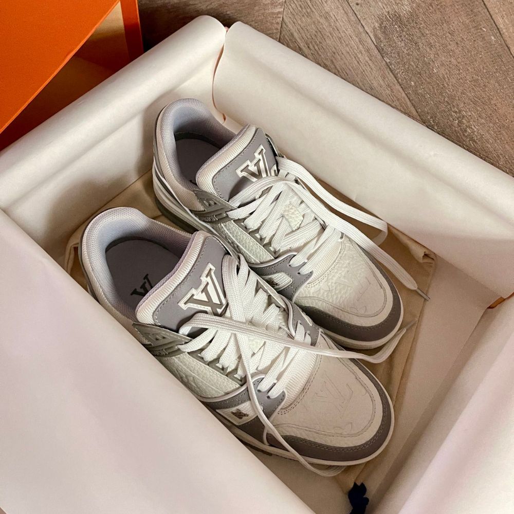 Louis Vuitton LV Trainer Sneaker Grey White 1A8KBA
