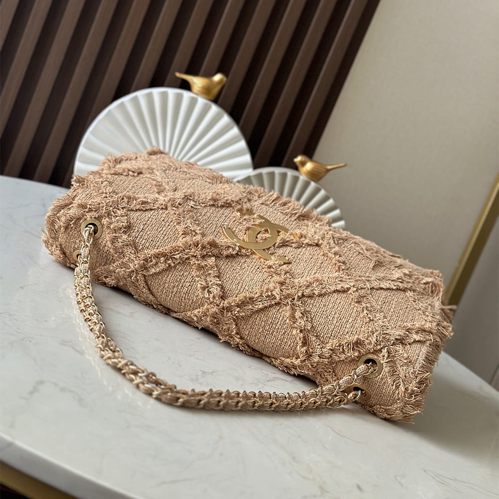 Chanel Crochet Tweed Extra Large Flap Bag(HIGH-END GRADE)