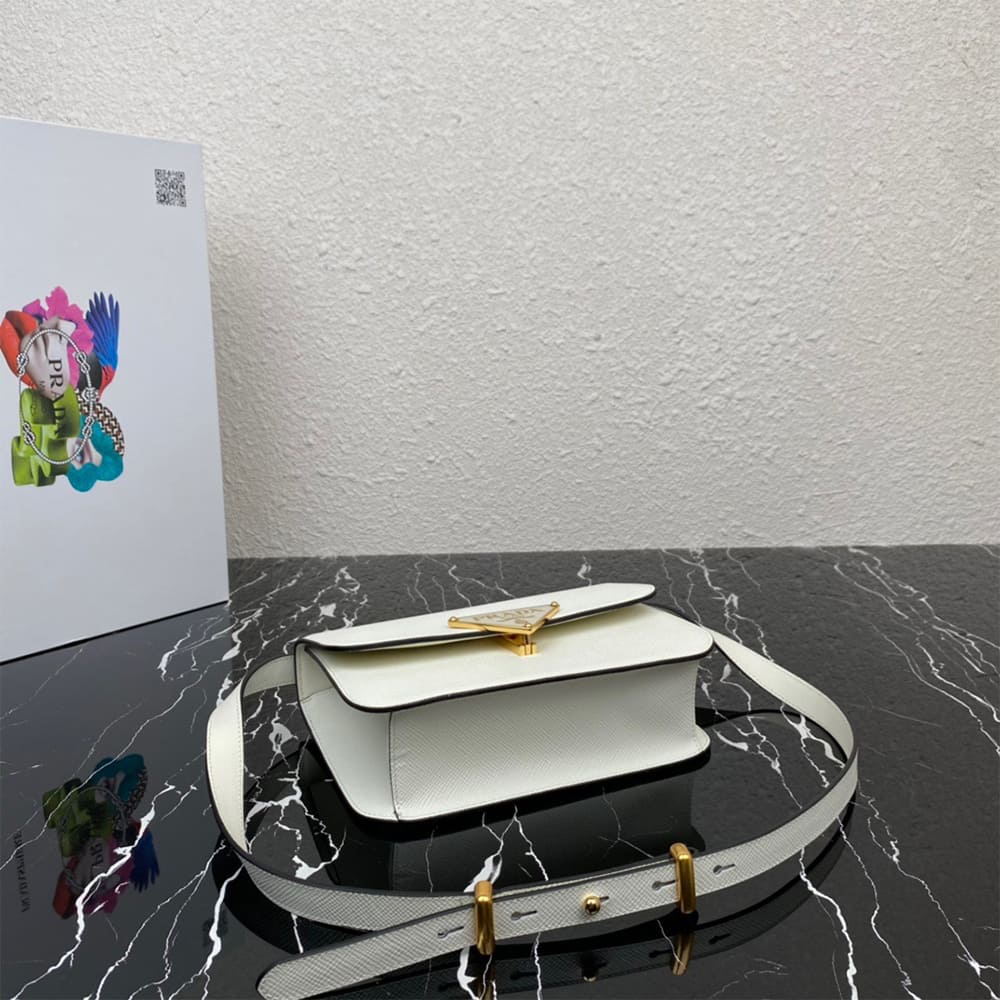 Prada Saffiano leather flap shoulder bag(HIGH-END GRADE)