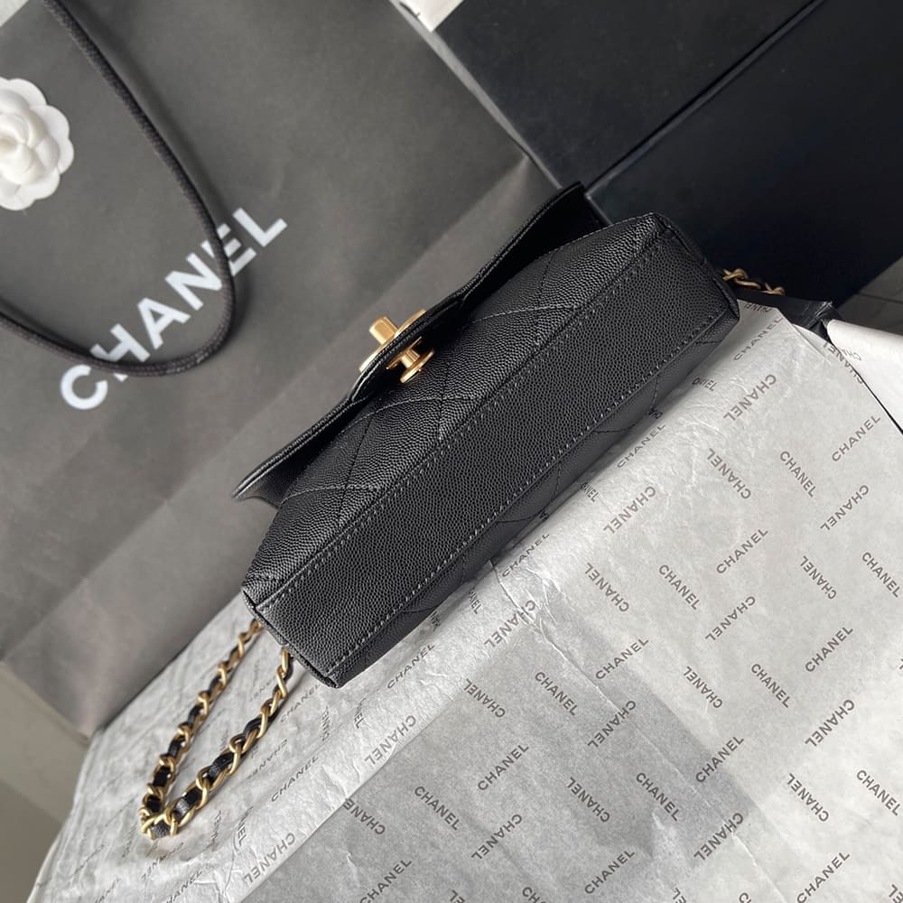 CHANEL Mini Flap with top handle(HIGH-END GRADE)