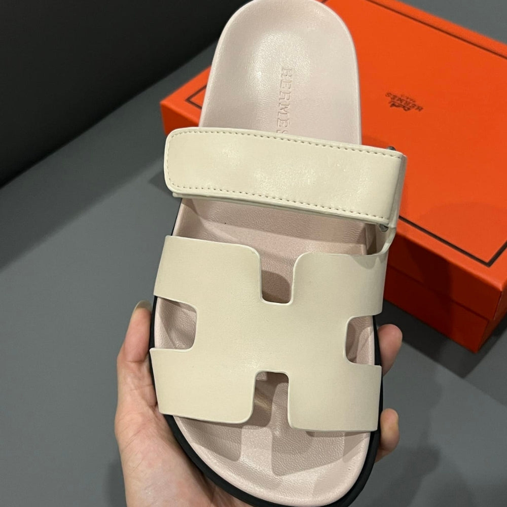 Hermes Chypre Sandal Calfskin Beige