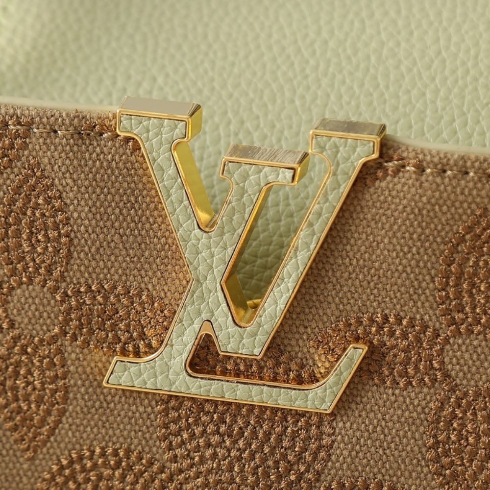 Louis Vuitton Capucines BB Green Brown 27cm