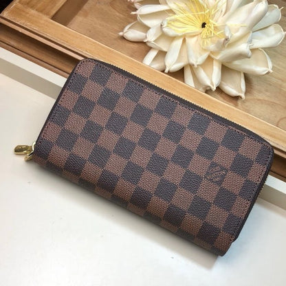 Louis Vuitton Clemence Wallet Damier Ebene Canvas