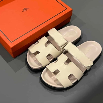Hermes Chypre Sandal Calfskin Beige