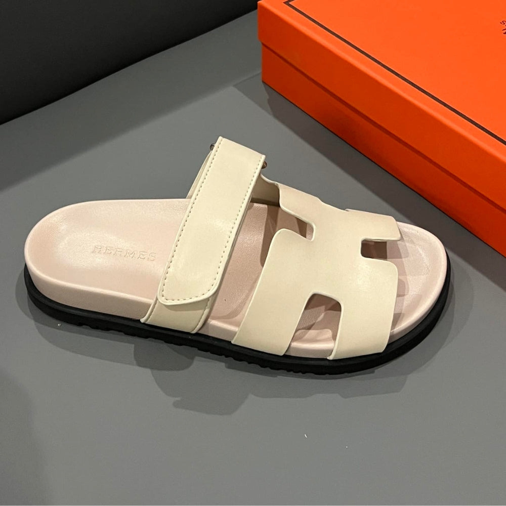 Hermes Chypre Sandal Calfskin Beige