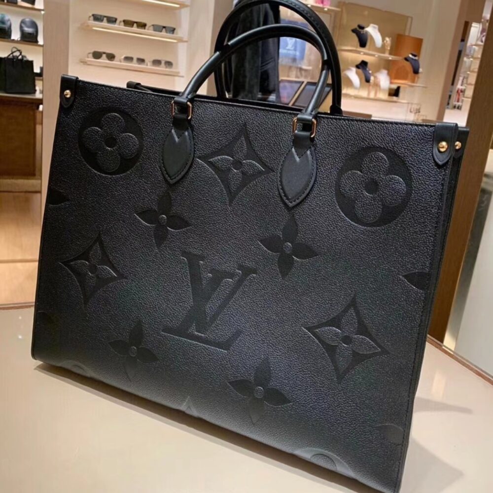 Louis Vuitton Onthego GM Bag Monogram Empreinte Black 41Cm M44925