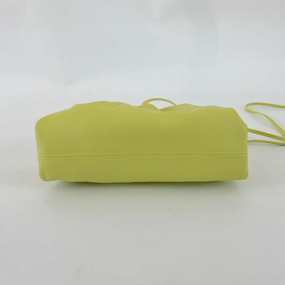 Bottega Veneta bright yellow mini pouch clutch bag