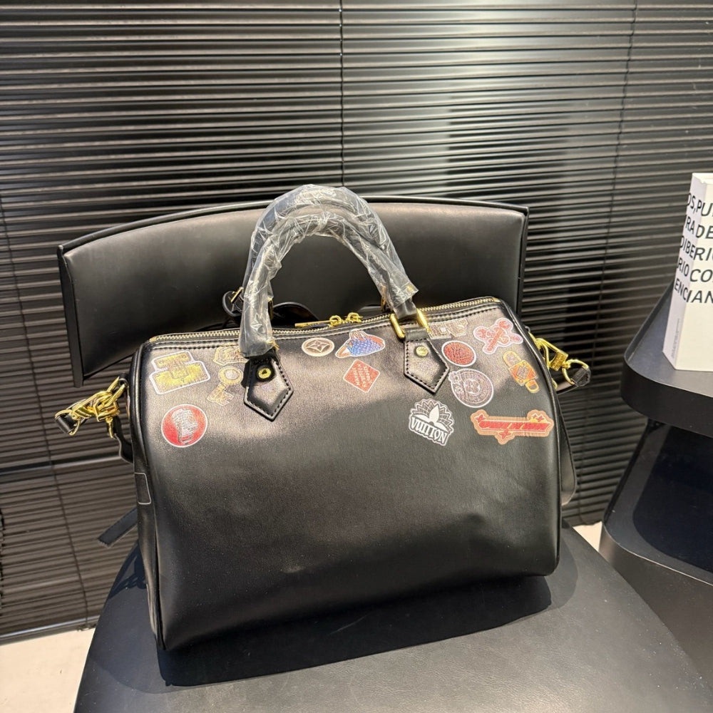 Louis Vuitton Speedy Soft 30 Pillow Bag Black 30Cm M26079