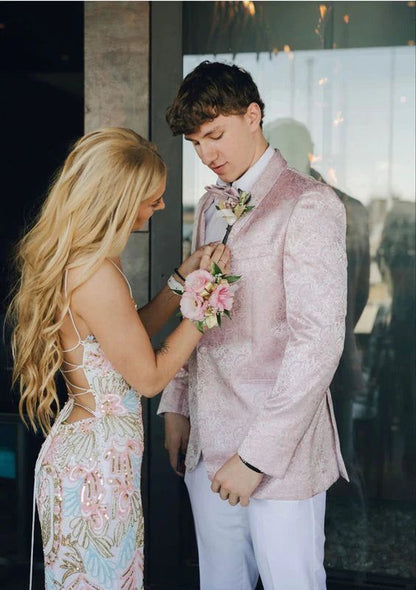 (out of stock)White gorgeous shiny exquisite beaded spaghetti strap sequined backless long chiffon ball gown prom dress evening gown holiday party dress gh2799
