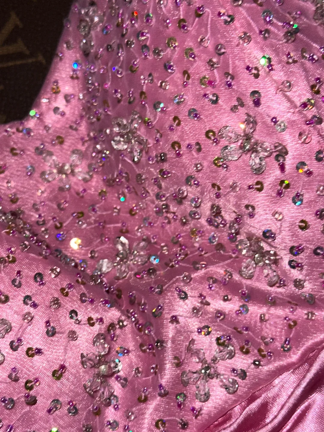 Glamorous Bright Pink Chiffon Sweetheart Beaded A-Line Strapless Evening Gown TP5363