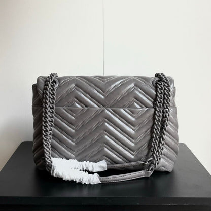 Gucci Marmont Medium Shoulder Bag Gray 31Cm