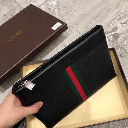 GUCCI GG SUPREME WEB CLUTCH