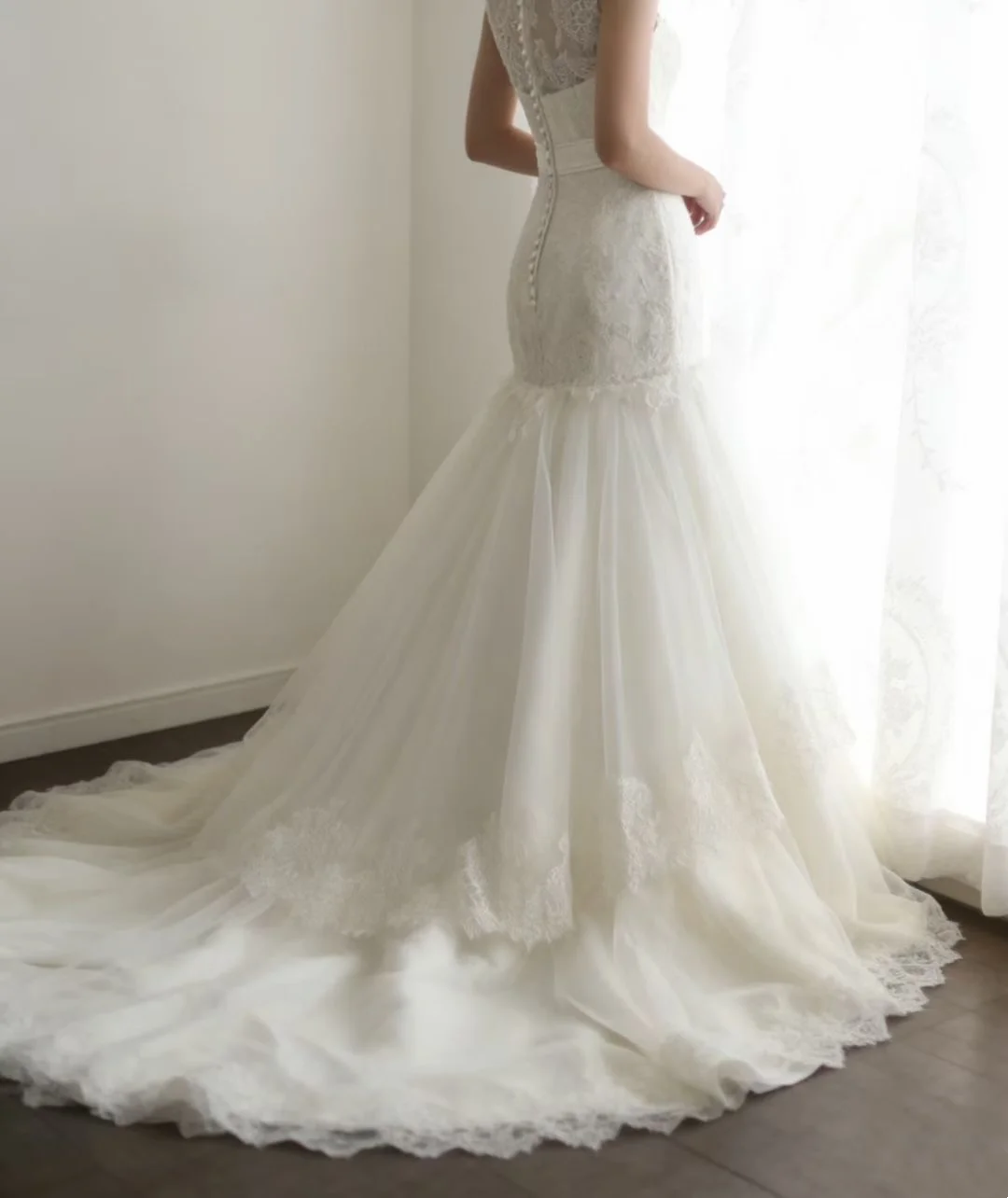 White sleeveless waist-fitted bodycon long ball gown, evening party dress gh7121