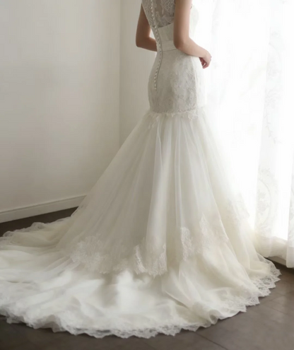 White sleeveless waist-fitted bodycon long ball gown, evening party dress gh7121