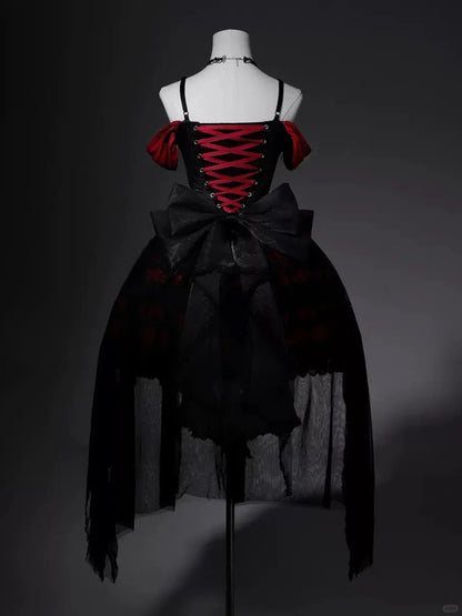 Girlhomeshops-Black red beaded tulle lace short homecoming dress birthday dress gh5347