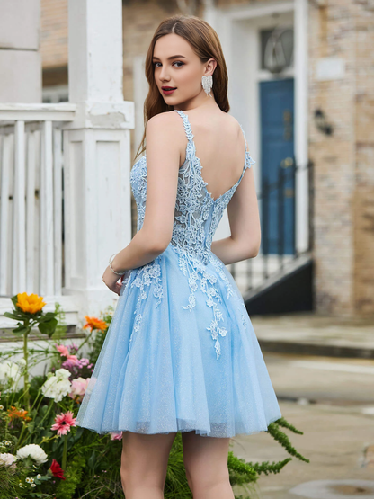 Decal tight corset short sparkling Homecoming dress