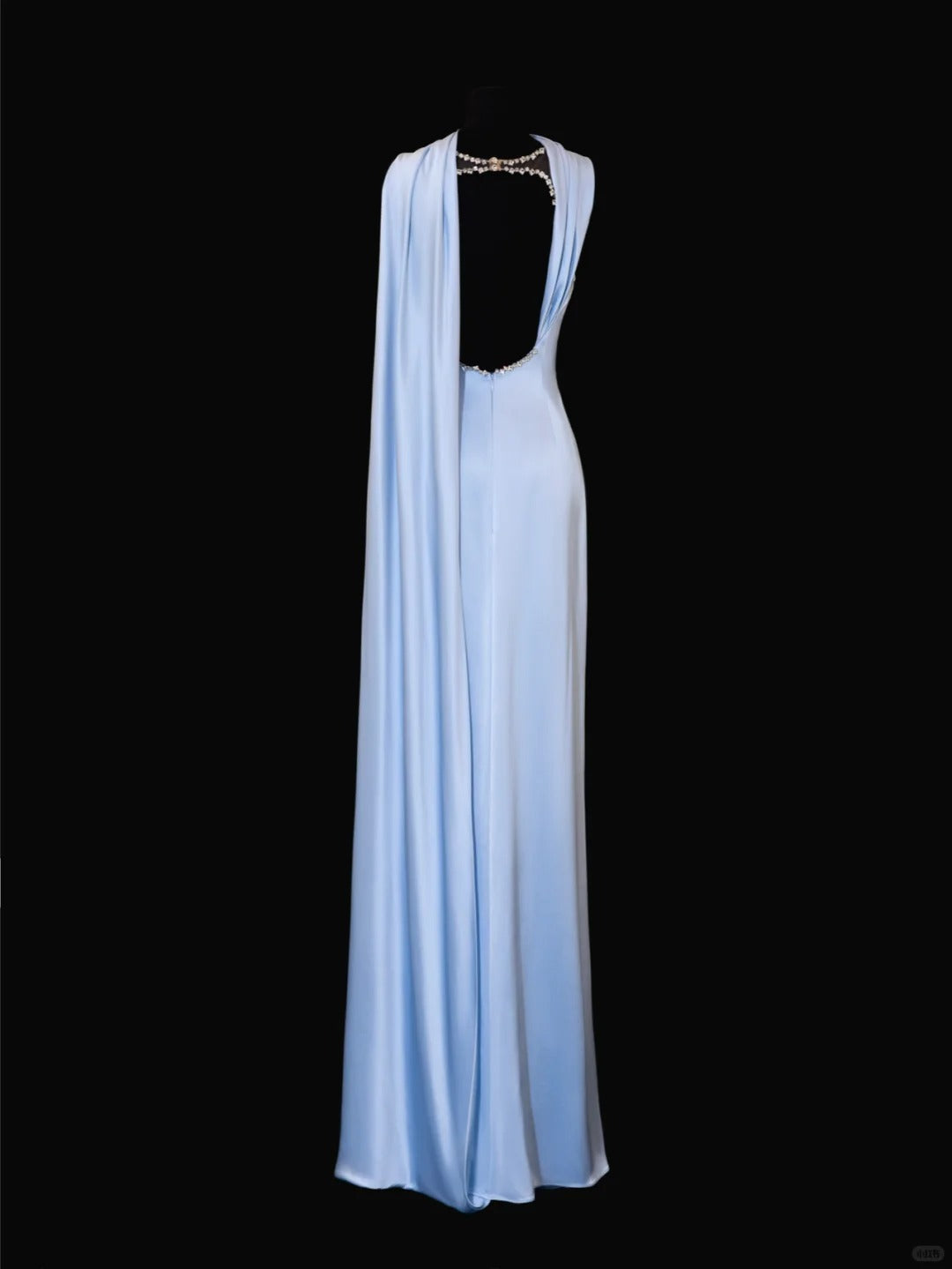 Girlhomeshops-Blue exquisite beading fashion long satin prom dress evening dress party dress gh5379