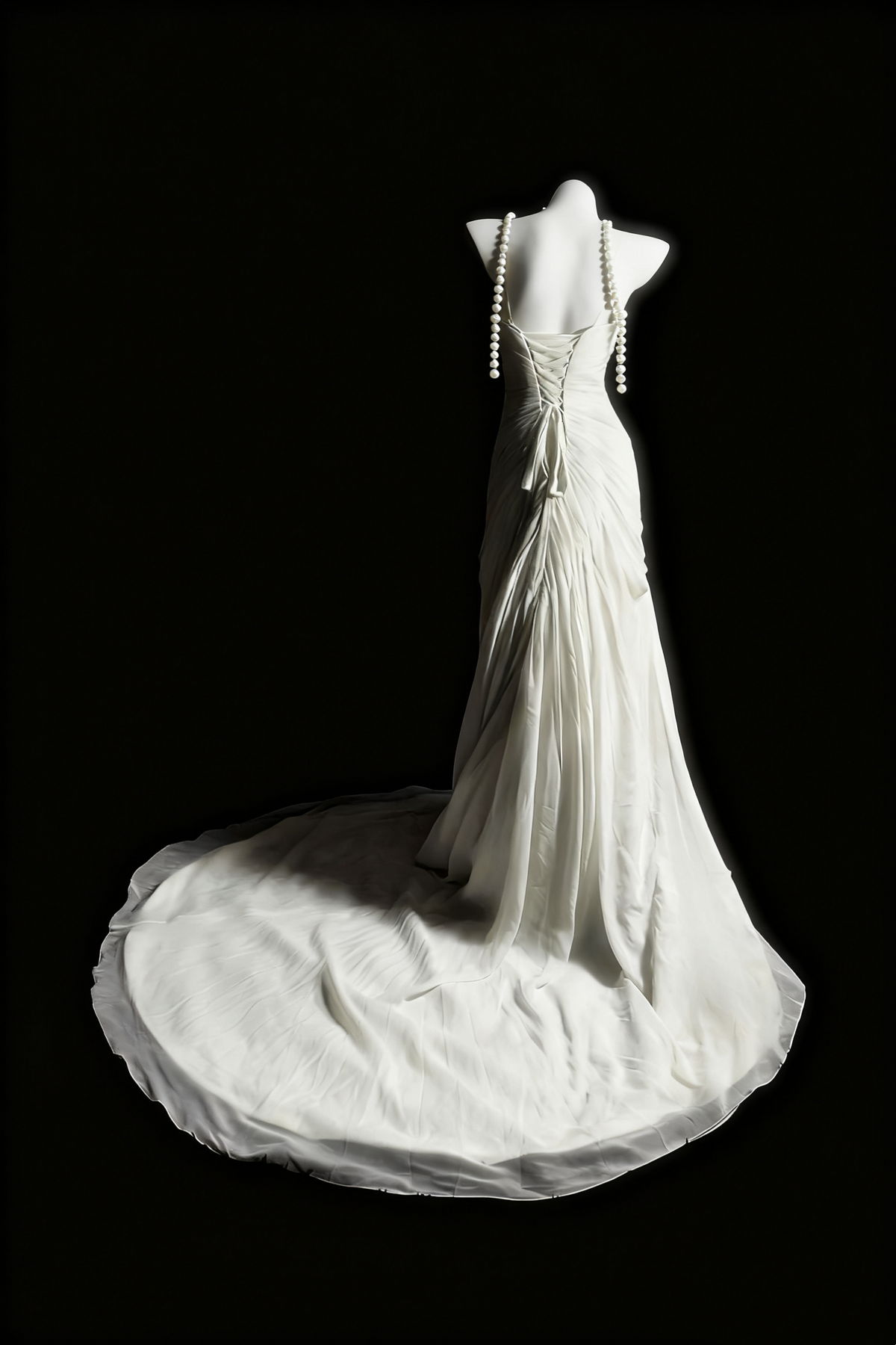 girlhomeshops-White, Delicately Beaded, Long Tulle Wedding Dress gh6286