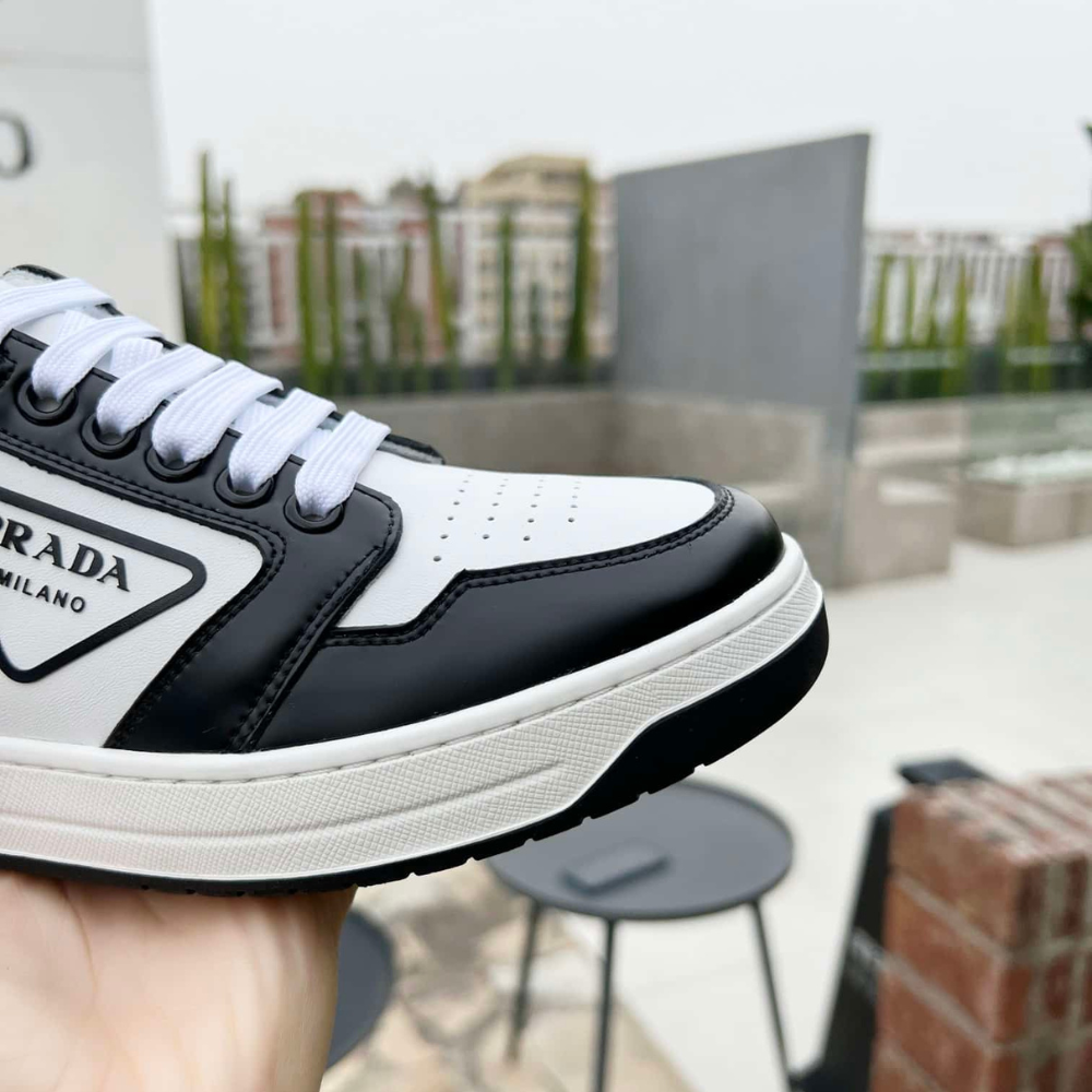 Prada District Leather Sneaker Black White 1E790M 3LJ6 F0964 F 030
