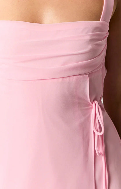 Square Neck Hanging Neck Sleeveless Bareback Short Mini Homecoming Dress