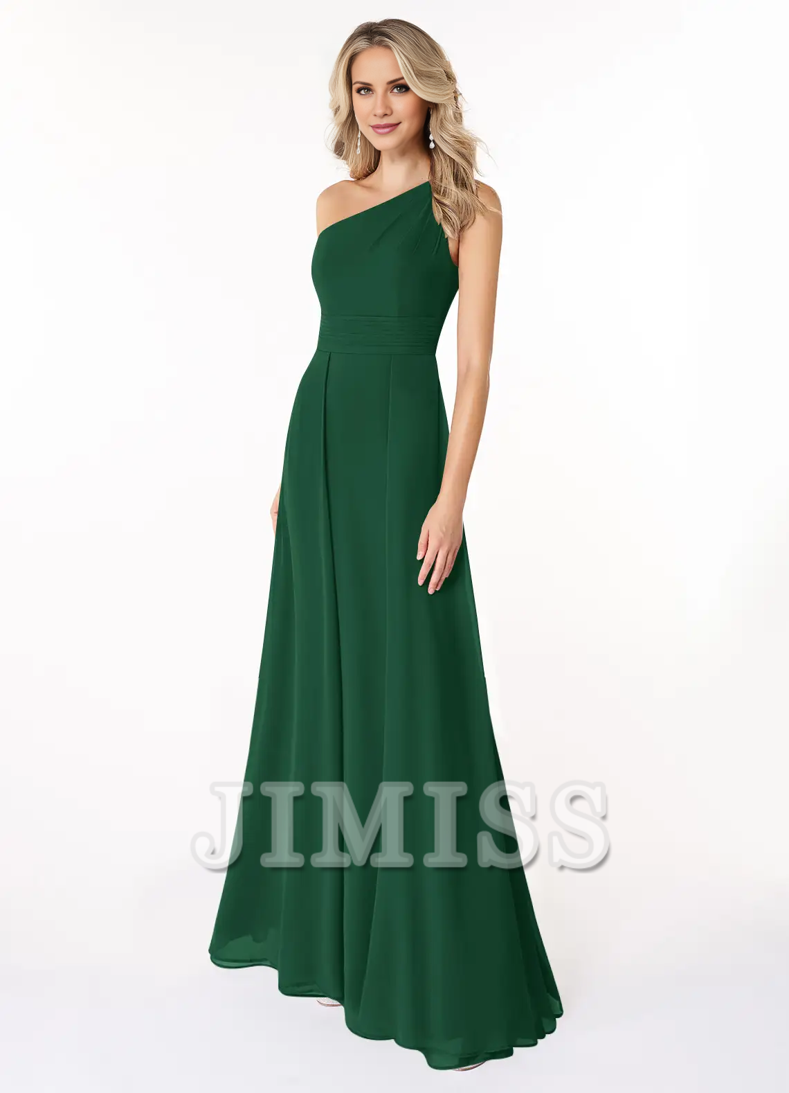 A-line shoulder chiffon dress and floor length bridesmaid dress - Dress