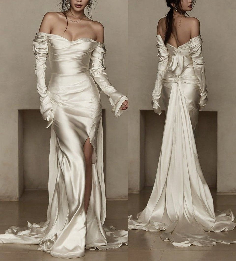 girlhomeshops-Elegant satin long Prom dress gh6227