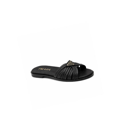 Prada Crochet Slides Black