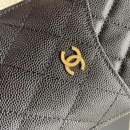 Chanel CO-CO Mini Pouch Wallet Gold Hardware Black 20Cm