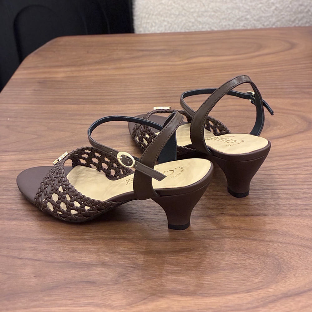 CHANEL Braided Ankle-Strap Sandals 360978