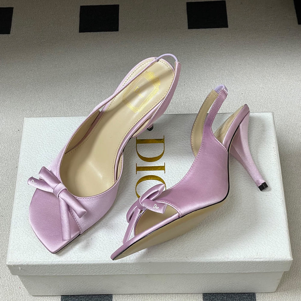 Dior Bow Heeled Slingback Sandal