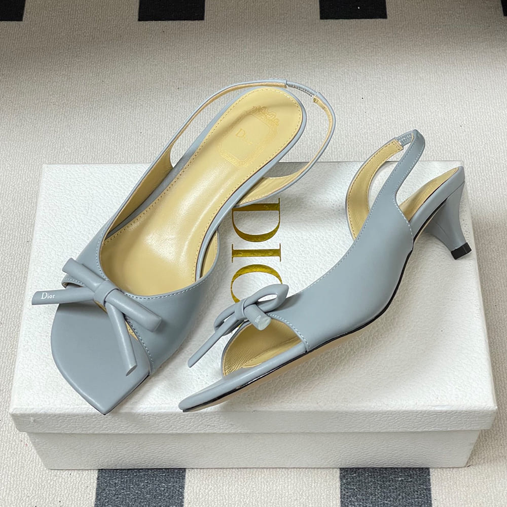 Dior Bow Heeled Slingback Sandal