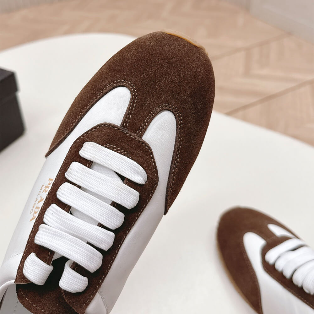 PRADA Nappa leather and suede sneakers