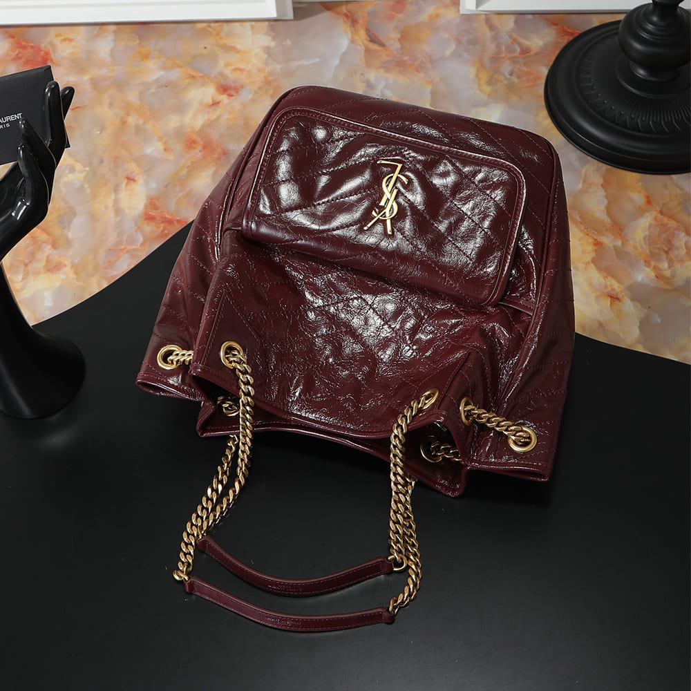 YSL NIKI small shopping in vintage leather(HIGH-END GRADE)