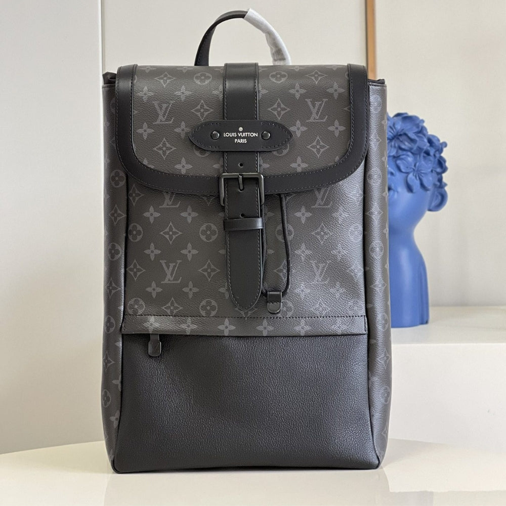 Louis Vuitton Saumur Backpack Monogram Eclipse Canvas 42Cm M45913