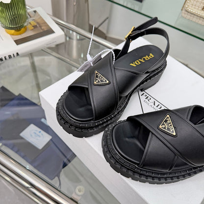 PRADA Leather sandals 374742