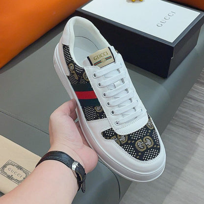 Gucci Screener GG High Top Sneaker In White And Black